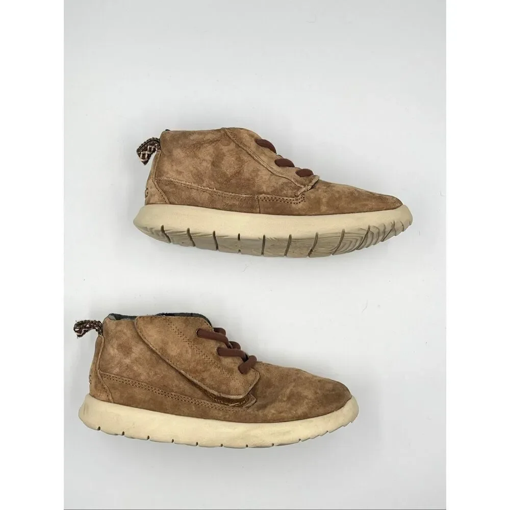 UGG Canoe Chestnut Slip On Velcro Closure Suede Chukka Boot Size Little Boy 12